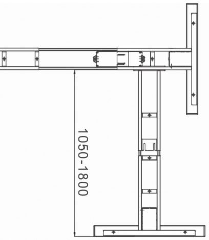 EPOS kulma-sähkösäätöpöydän runko – kuva 9